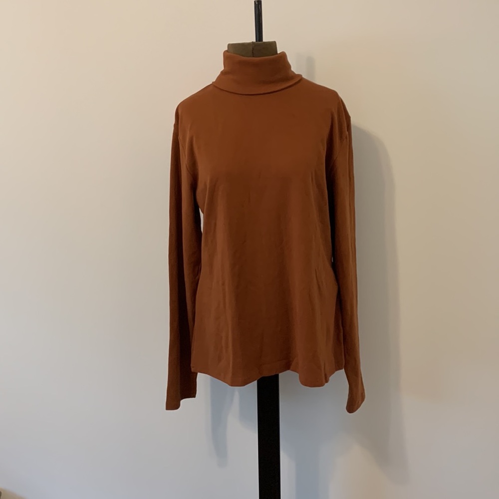 HieasyFit Womens Soft Cotton Turtleneck Top Basic Pullover Sweater size XXL